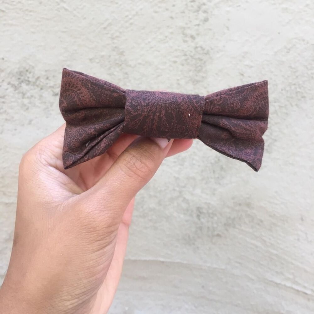 Brown Handmade Bow with Clip
